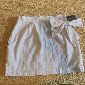 Lauren James Striped Pencil Skirt with Bow